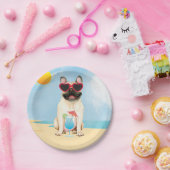 Summer French Bulldog Papieren Bordje (Feest)