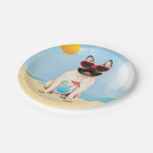 Summer French Bulldog Papieren Bordje (Gekanteld)