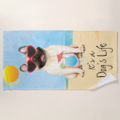 Summer French Bulldog Strandlaken (Voorkant)