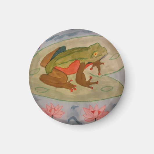 Summer Frog Pond Magnet Magneet (Voorkant)