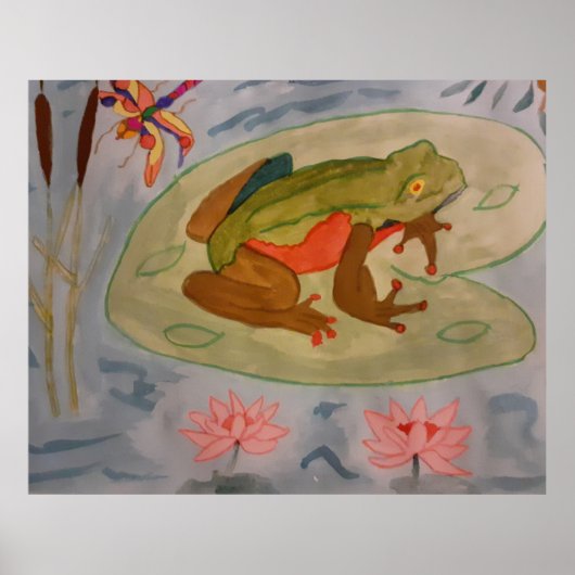 Summer Frog Pond Poster (Voorkant)