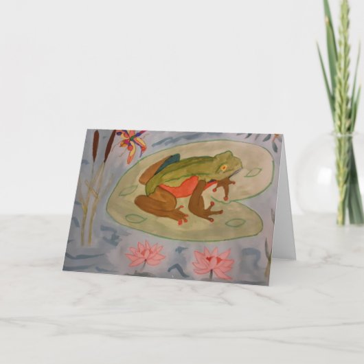 Summer Frog Pond Wenskaart Kaart (Voorkant)
