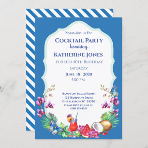 Summer Fruit Birthday Cocktail Kaart
