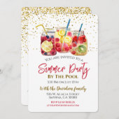 Summer Fruit Cocktail Pool Kaart (Voorkant / Achterkant)