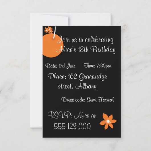 Summer Fruit Invite Kaart (Voorkant)