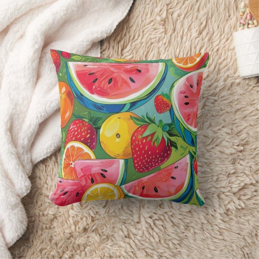 Summer Fruit Pattern Sierkussen