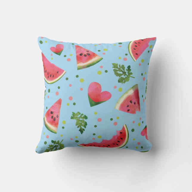 Summer Fruit Pattern Watermelon red tropical Kussen (Achterkant)
