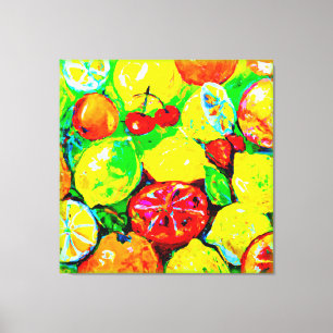 "Summer Fruits" — Cute Art. Nu kopen Canvas Afdruk