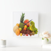 SUMMER FRUITS VIERKANTE KLOK (Huis)