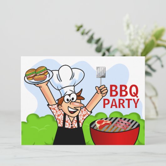 Summer Fun BBQ Kaart (Staand voorkant)
