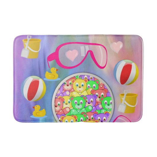 Summer Fun Beach House Bathroom Bath Mat (Voorkant)