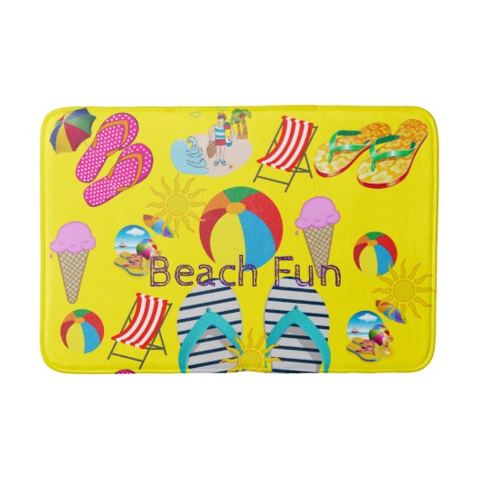 Summer Fun Beach House Bathroom Bath Mat (Voorkant)