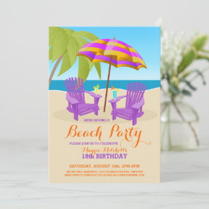 Summer Fun Beach Party-uitnodigingen Kaart