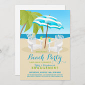 Summer Fun Beach Party-uitnodigingen Kaart (Voorkant / Achterkant)