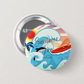 Summer Fun, beneden Ronde Button 5,7 Cm (Voorkant /achterkant)