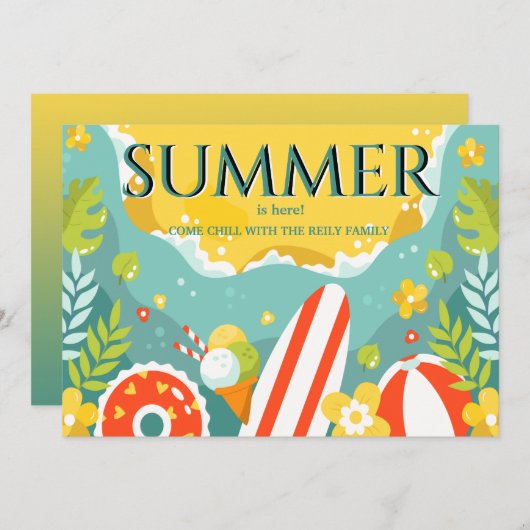 Summer Fun Kaart (Voorkant / Achterkant)