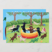 Summer Fun Labradors schilderen Kaart (Voorkant / Achterkant)