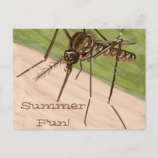 "Summer Fun!" Mosquito Art Postcard Briefkaart (Voorkant)