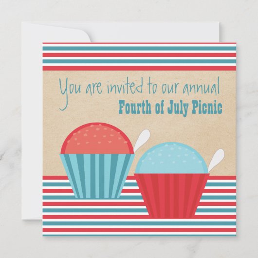 Summer Fun Party 4 juillet Invitation (Devant)