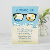 Summer Fun Party Uitnodiging (Staand voorkant)