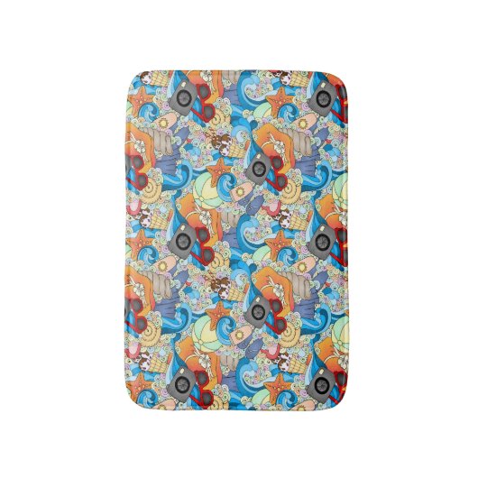 Summer Fun Pattern Badmat (Voorkant Verticaal)