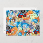 Summer Fun Pattern Briefkaart (Voorkant / Achterkant)