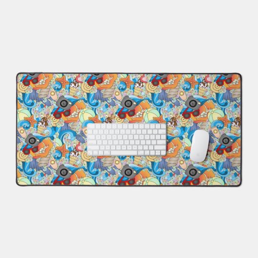 Summer Fun Pattern Bureaumat (Keyboard & Muis)