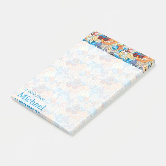 Summer Fun Pattern | Jouw namen toevoegen Post-it® Notes (Schuin)