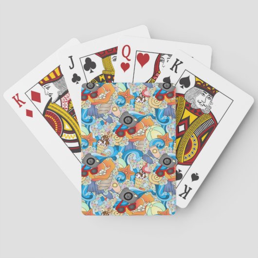 Summer Fun Pattern Pokerkaarten (Achterkant)