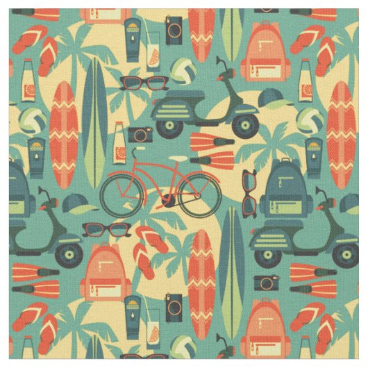 Summer Fun Pattern Stof (Close Up)