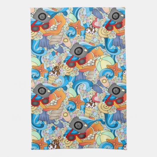 Summer Fun Pattern Theedoek (Verticaal)