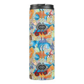 Summer Fun Pattern | Voeg je Initiaal toe Thermosbeker (Achterkant)