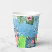 Summer Fun Pool Party Birthday Papieren Bekers (Rechts)