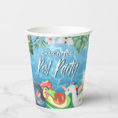 Summer Fun Pool Party Birthday Papieren Bekers (Voorkant)