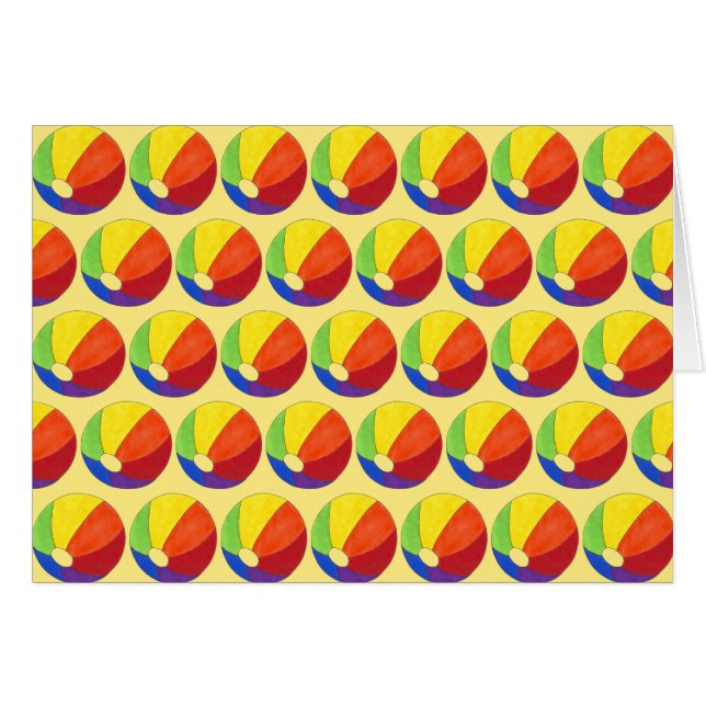 Summer Fun Rainbow Beachball Ball Vacking (Voorkant Horizontaal)