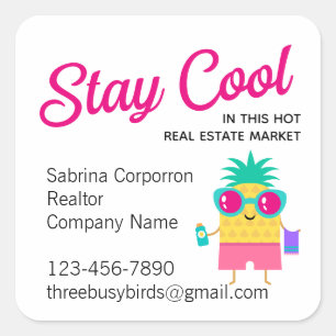 Summer Fun Realtor Marketing Vierkante Sticker