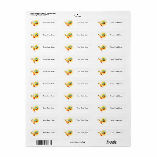 Summer Fun Return Address Labels (Full Sheet)