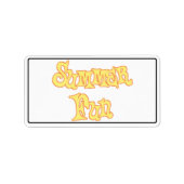 Summer Fun Text Design Etiket (Voorkant)