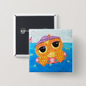 Summer Fun Vierkante Button 5,1 Cm (Voorkant /achterkant)