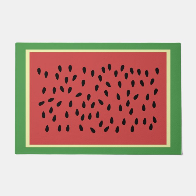 Summer Fun Whimsical Watermelon door Mat Welcome (Voorkant)