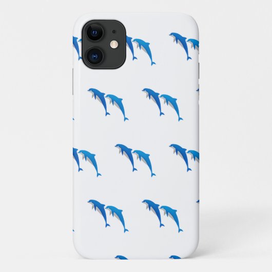 SUMMER, FUNNY GRAY EN BLUE DOLPHINS Case-Mate iPhone CASE (Achterkant)