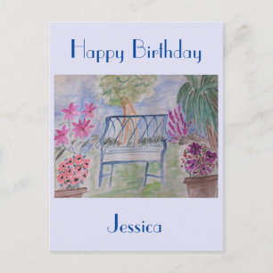 Summer Garden Bench Briefkaart