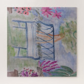 Summer Garden Bench Jigsaw Puzzle (Horizontal)