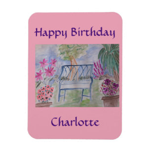 Summer Garden Bench Magneet