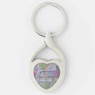 Summer Garden Bench Metal Sleutelhanger