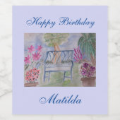 Summer Garden Bench Wijn Etiket (Enkel label)