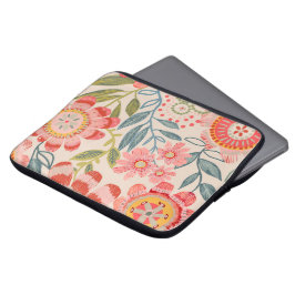 Summer Garden Bold Blooms Design Laptop Sleeve