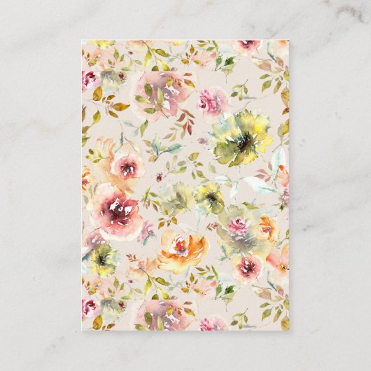 Summer Garden Floral Détails Carte de boîtier (Dos)