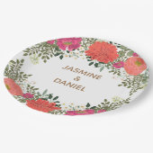 Summer Garden Floral Joy Papieren Bordje (Gekanteld)
