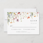 Summer Garden Floral Wedding RSVP Card (Devant)